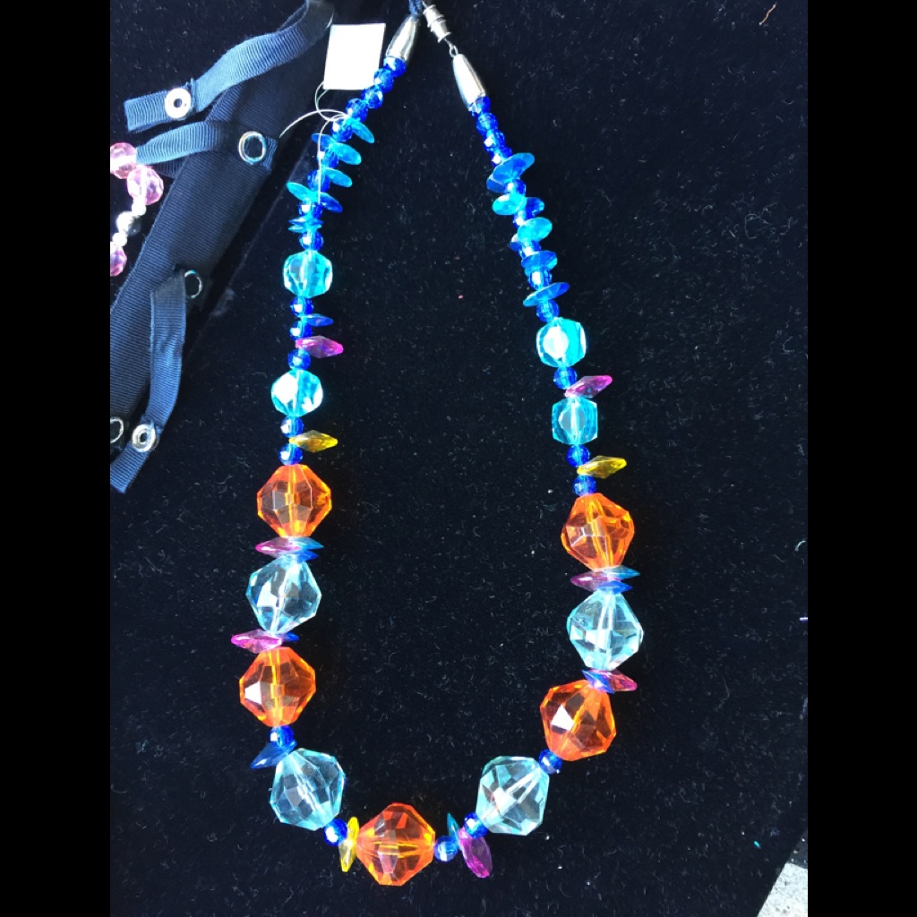 Necklace On Clear Colored Beads
